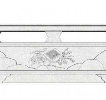 玉石栏杆su模型下载_sketchup草图大师SKP模型