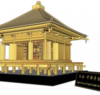 寺庙小品su模型下载_sketchup草图大师SKP模型