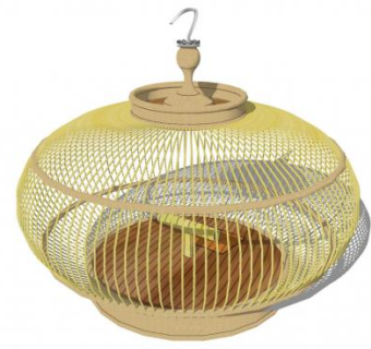 鸟笼子su模型下载_sketchup草图大师SKP模型