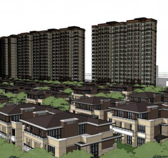 住宅高层su模型下载_sketchup草图大师SKP模型