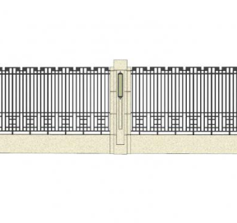 新中式院墙围墙SU模型下载_sketchup草图大师SKP模型