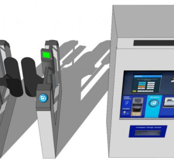 火车站自动售票机su模型下载_sketchup草图大师SKP模型