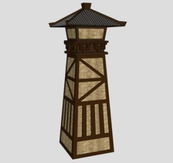 汉代雀楼建筑SU模型下载_sketchup草图大师SKP模型