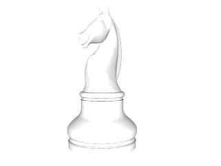 <em>国际象棋</em>马头su模型下载_sketchup草图大师SKP模型