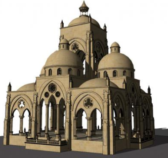 欧式古典建筑su模型下载_sketchup草图大师SKP模型