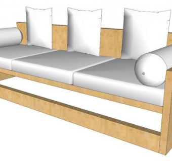 沙发坐垫su模型下载_sketchup草图大师SKP模型