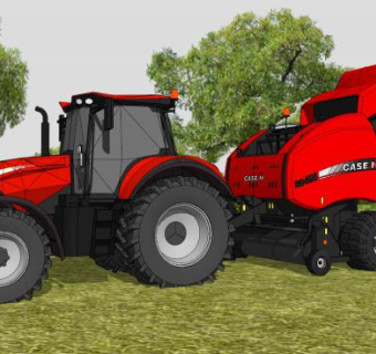 农业打捆机模型_su模型下载 草图大师模型_SKP模型