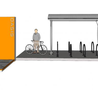 现代廊架停车亭SU模型下载_sketchup草图大师SKP模型
