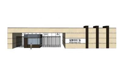 现代绿地中央广场入口SU模型下载_sketchup草图大师SKP模型