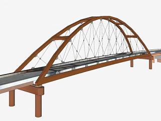 现代公路<em>拱桥</em>SU模型下载_sketchup草图大师SKP模型