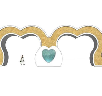 儿童游乐场大门SU模型下载_sketchup草图大师SKP模型