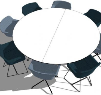 小圆桌su模型下载_sketchup草图大师SKP模型