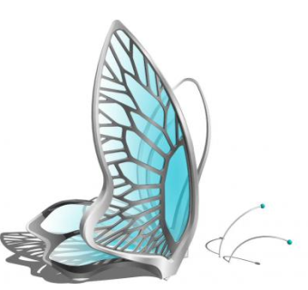 蝴蝶雕塑景观小品su模型下载_sketchup草图大师SKP模型