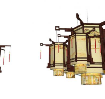 宫灯su模型下载_sketchup草图大师SKP模型
