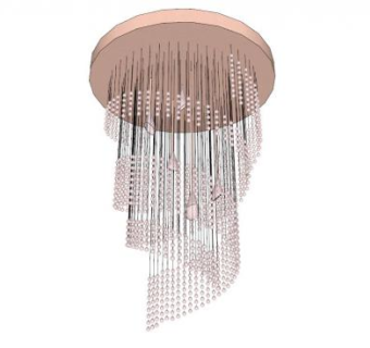 水晶顶灯su模型下载_sketchup草图大师SKP模型