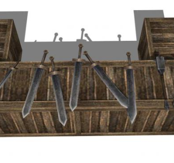 中式古代刀剑su模型下载_sketchup草图大师SKP模型