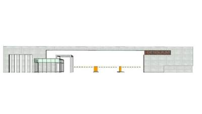 现代公司入口SU模型下载_sketchup草图大师SKP模型