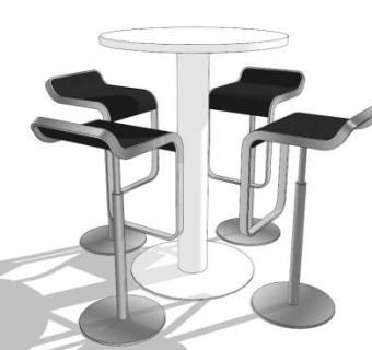 餐桌凳su模型下载_sketchup草图大师SKP模型