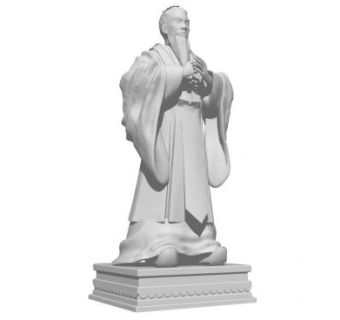 中国古人物头像su模型下载_sketchup草图大师SKP模型