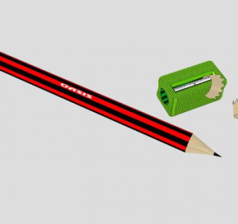 铅笔和削笔刀的SKP素材模型设计_su模型下载 草图大师模型_SKP模型