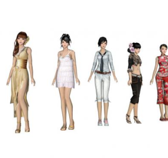 3d人物su模型下载_sketchup草图大师SKP模型