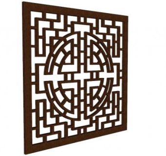 木格子窗su模型下载_sketchup草图大师SKP模型