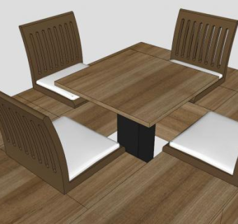 日式座椅su模型下载_sketchup草图大师SKP模型