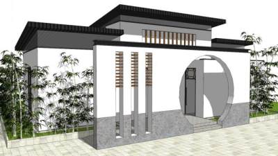 公园卫生间su模型下载_sketchup草图大师SKP模型