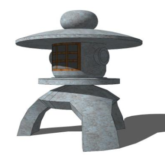 日本石灯笼su模型下载_sketchup草图大师SKP模型