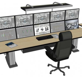 保安室桌椅su模型下载_sketchup草图大师SKP模型