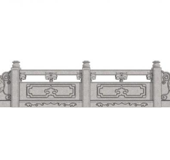 大理石栏板su模型下载_sketchup草图大师SKP模型