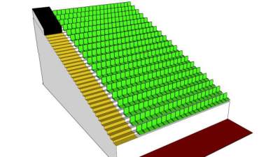 看台座椅su模型下载_sketchup草图大师SKP模型
