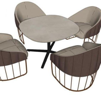 洽谈桌椅su模型下载_sketchup草图大师SKP模型