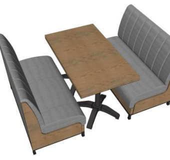 简约沙发桌子su模型下载_sketchup草图大师SKP模型