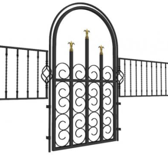 铁栏杆门su模型下载_sketchup草图大师SKP模型