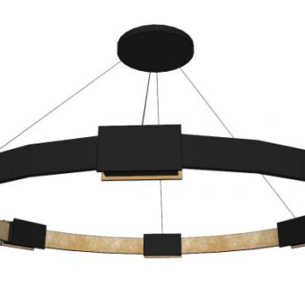 简约圆环吊灯su模型下载_sketchup草图大师SKP模型