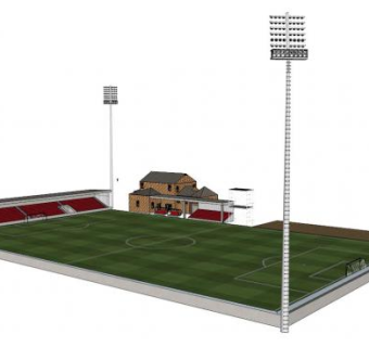足球场灯su模型下载_sketchup草图大师SKP模型