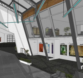 博物馆展品su模型下载_sketchup草图大师SKP模型