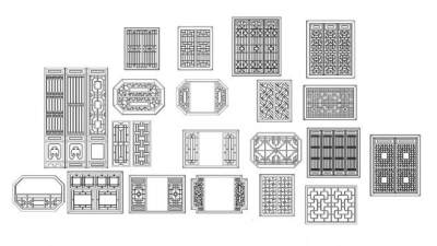 中式风格窗户su模型下载_sketchup草图大师SKP模型