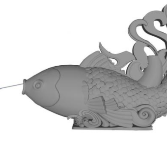 鲤鱼喷嘴su模型下载_sketchup草图大师SKP模型