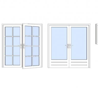 超市玻璃门su模型下载_sketchup草图大师SKP模型