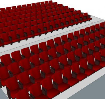 影院椅su模型下载_sketchup草图大师SKP模型
