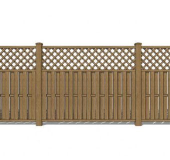 中式园林木栏杆su模型下载_sketchup草图大师SKP模型