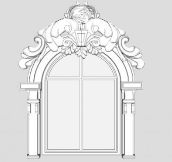 欧式窗套su模型下载_sketchup草图大师SKP模型