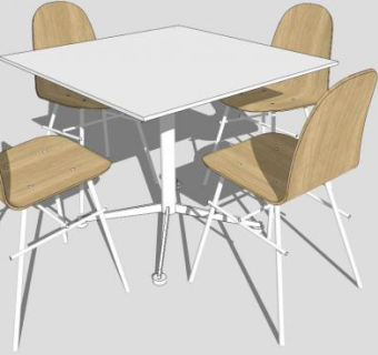 休闲桌su模型下载_sketchup草图大师SKP模型