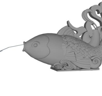 吐水雕塑su模型下载_sketchup草图大师SKP模型