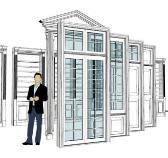 北欧门窗su模型下载_sketchup草图大师SKP模型