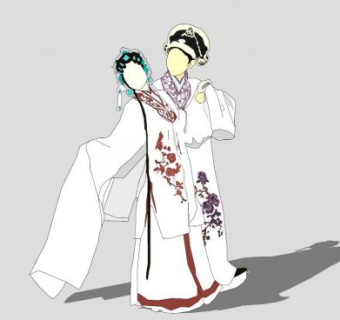 梁祝su模型下载_sketchup草图大师SKP模型