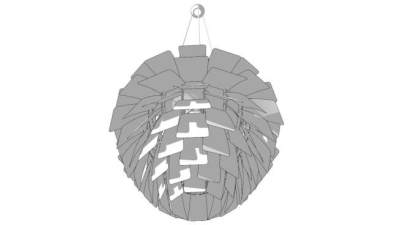 松果吊灯su模型下载_sketchup草图大师SKP模型