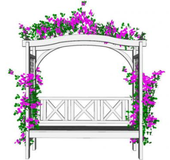 园林椅su模型下载_sketchup草图大师SKP模型